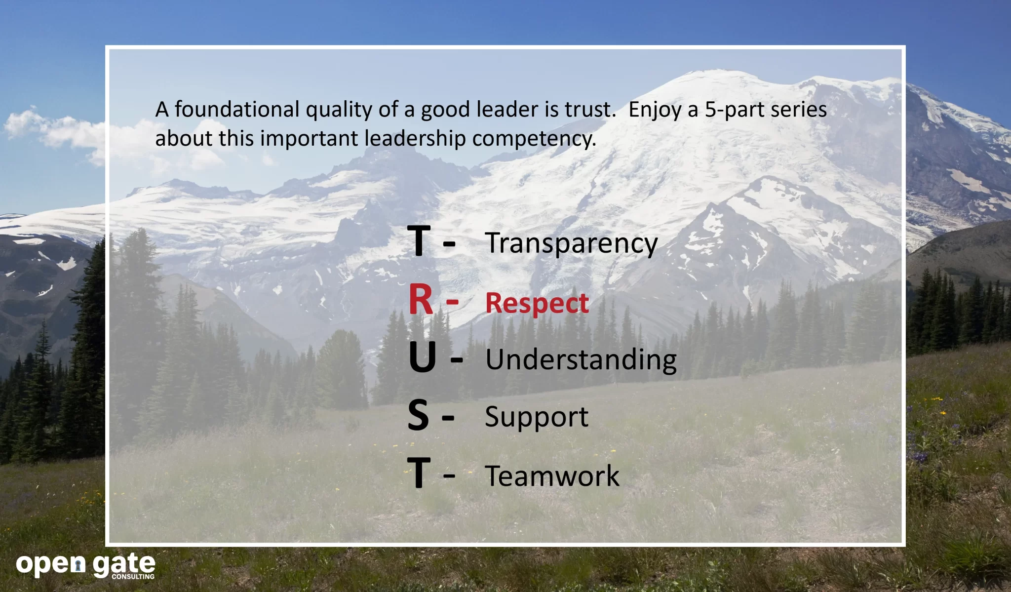 How do you earn the trust and admiration of your teammates? Begin with RESPECT.