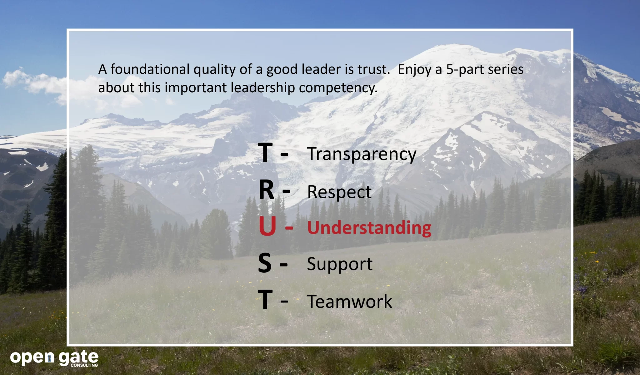 How do you gain more trust with those who work for you? Begin with UNDERSTANDING.
