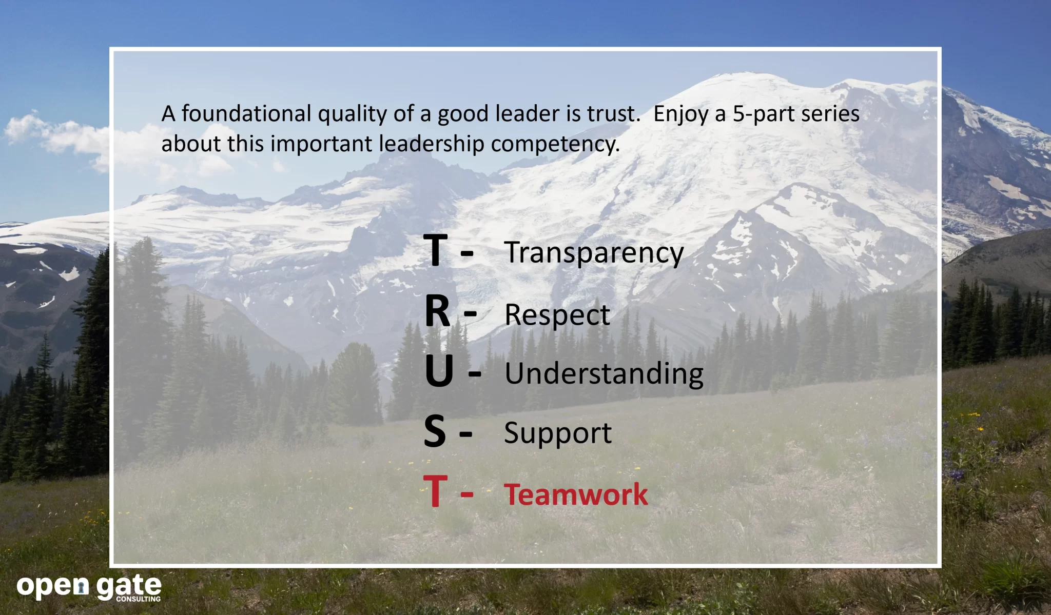 How can trust be established with your colleagues? Begin with TEAMWORK.